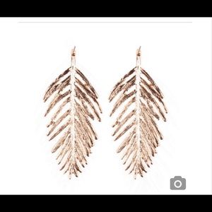 Gold leaf fashion earrings